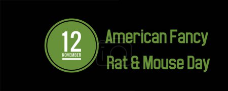 Photo for 12 November American Fancy Rat & Mouse Day of week Sunday, Monday, Tuesday, Wednesday, Thursday, Friday, Saturday. Winter holidays in November Month. - Royalty Free Image