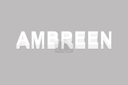 Photo for Muslim Female Name Ambreen Typescript Design - Royalty Free Image