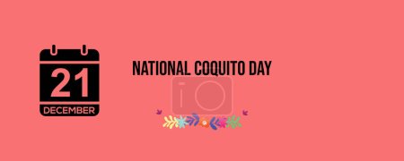 Téléchargez les photos : National Coquito Day 21 Décembre événement bannière design. 21 décembre Calendrier vacances. - en image libre de droit