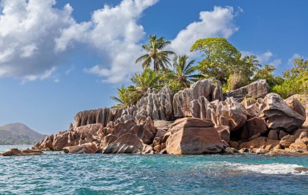 Pequeña isla St. Pierre, Seychelles en la luz de la tarde