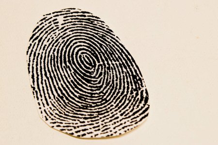 Photo for Large fingerprint on a faded background - Royalty Free Image