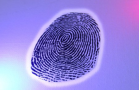 Photo for Fingerprint on a colorful background - Royalty Free Image