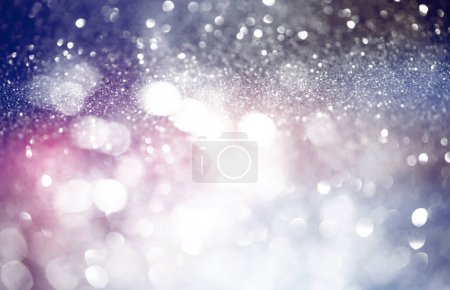 Photo for Gold glittering Christmas lights. Festive abstract glitter bokeh background - Royalty Free Image