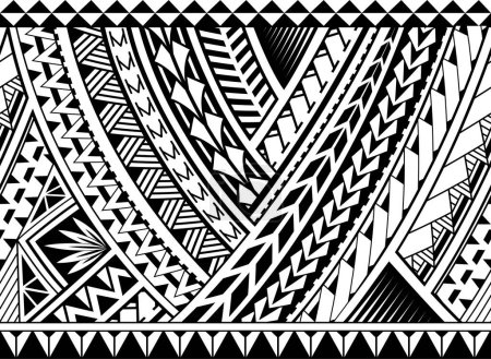 Ilustración de Diseño tribal polinesio del tatuaje del arte para el área de la banda del brazo - Imagen libre de derechos