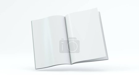 Photo for Open A4 Floating Magazine 3d Rendering - Royalty Free Image