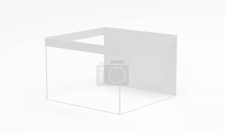 Photo for 3D Rendering Aerial View Exhibition Stand Mockup - Royalty Free Image