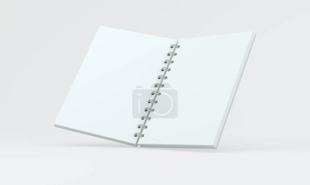 Téléchargez les photos : Flottant Open Notebook 3d rendu - en image libre de droit