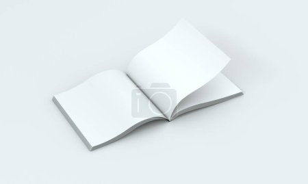 Photo for Open Square Magazine White 3d Rendering - Royalty Free Image