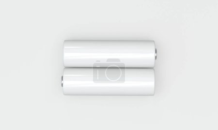 Foto de Dos baterías Vista superior 3D renderizado - Imagen libre de derechos