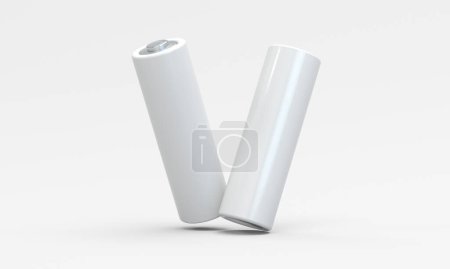 Photo for Two Floating Batteries 3d rendering - Royalty Free Image