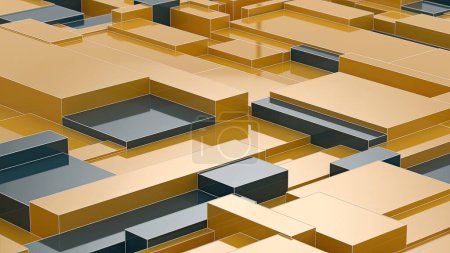 Photo for Geometric shapes background 3D rendering - Royalty Free Image