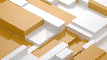 Photo for Geometric shapes background 3D rendering - Royalty Free Image