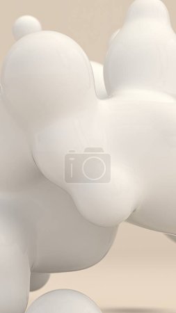 Photo for Abstract Liquid Spheres Floating 3D rendering - Royalty Free Image