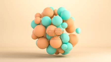 Foto de 3D renderizado suaves formas coloridas fondo flotante - Imagen libre de derechos