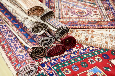 Central asia carpets in store market