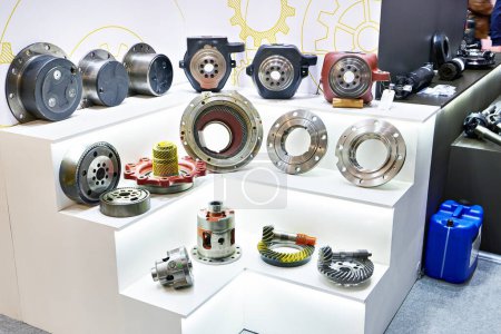 Metal brake discs and drums for cars in the store