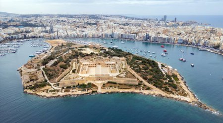 Aerial view of Manoel island, Malta
