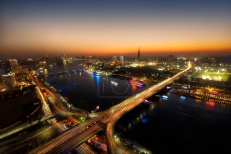 Photo for Cairo, Egypt at night taken in January 2022 - Royalty Free Image