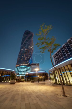 Photo for Manama, Bahrain skyline at night taken in April 2022 - Royalty Free Image