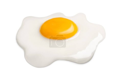 Photo for Tasty fried chicken egg isolated on white - Royalty Free Image