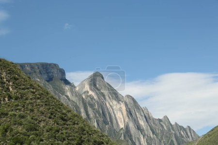 Photo for Picturesque landscape with high mountains under blue sky outdoors - Royalty Free Image