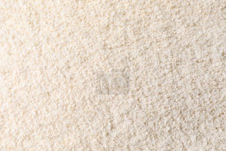 Photo for Heap of quinoa flour as background, closeup - Royalty Free Image