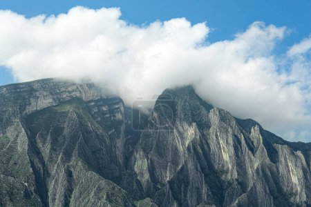 Photo for Picturesque view of beautiful mountain under cloudy sky - Royalty Free Image