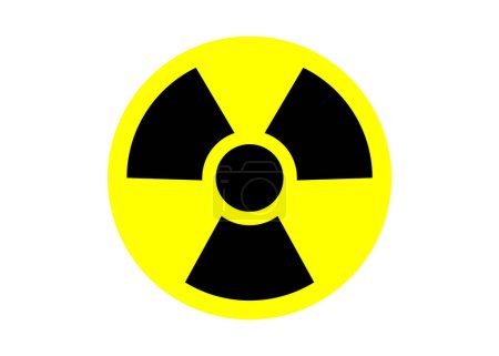 Photo for Radioactive sign isolated on white. Hazard symbol - Royalty Free Image