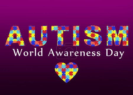 Photo for Text World Autism Awareness Day on color background - Royalty Free Image
