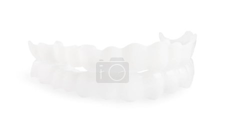 Photo for Dental mouth guards on white background. Bite correction - Royalty Free Image