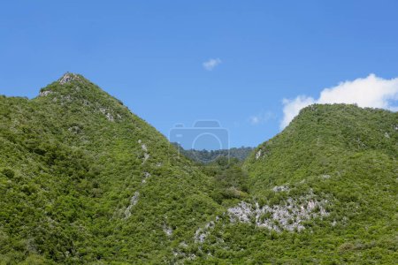 Photo for Picturesque view of beautiful mountains and blue sky - Royalty Free Image