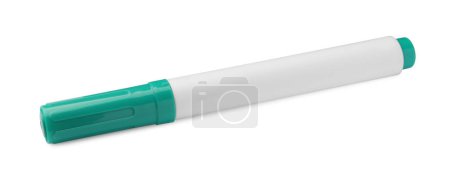 Photo for Bright green marker isolated on white. School stationery - Royalty Free Image