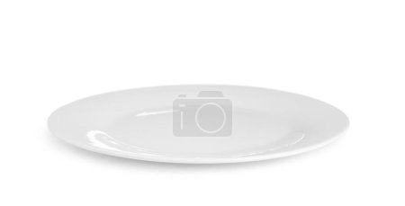 Photo for Clean empty ceramic plate isolated on white - Royalty Free Image