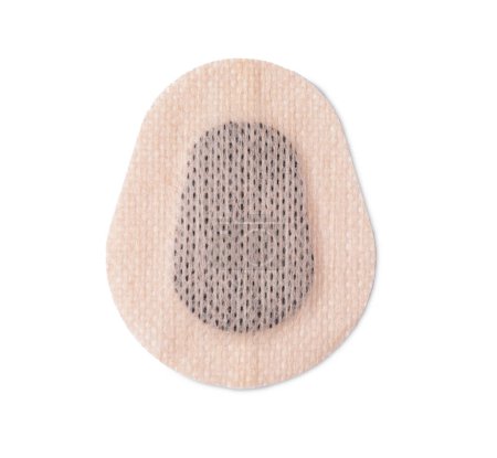 Foto de Contraceptive patch isolated on white, top view - Imagen libre de derechos