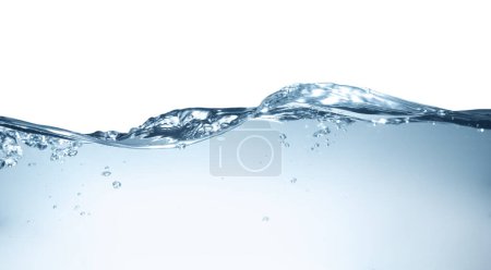 Transparent clear water wave on grey background