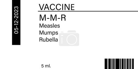 Photo for Measles Mumps Rubella (MMR) vaccine label design - Royalty Free Image