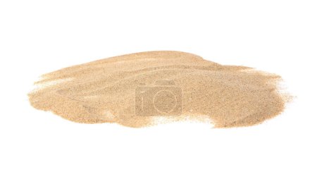 Photo for Beautiful dry beach sand isolated on white - Royalty Free Image