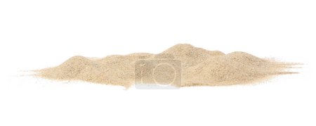 Photo for Heaps of beach sand isolated on white - Royalty Free Image