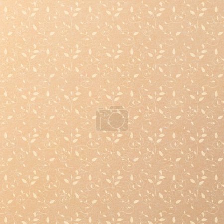 Photo for Light brown wallpaper with beautiful floral pattern as background - Royalty Free Image