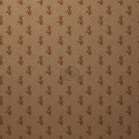 Foto de Fondo de pantalla marrón con hermoso patrón floral como fondo - Imagen libre de derechos