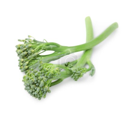 Foto de Broccolini fresco crudo aislado en blanco. Alimento saludable - Imagen libre de derechos