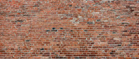 Photo for Old brick wall as background, banner design - Royalty Free Image