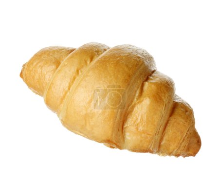 Ein leckeres frisches Croissant isoliert auf weiß