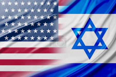 Téléchargez les photos : Relations internationales. Drapeaux nationaux d'Israël et des États-Unis - en image libre de droit