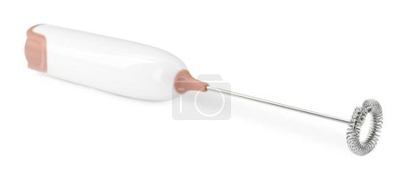 One milk frother wand isolated on white