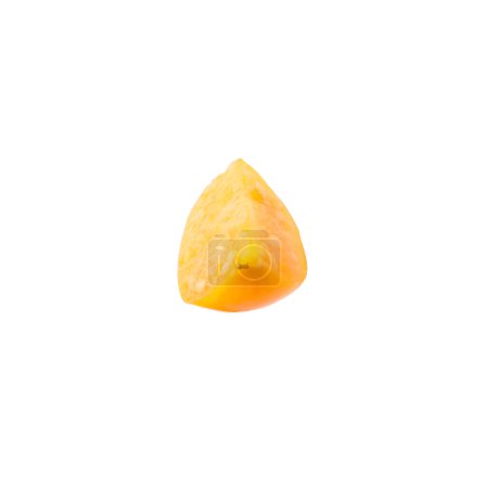 Stück reife orangefarbene Physalis-Frucht isoliert auf weiß