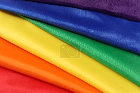 Regenbogen-LGBT-Flagge als Hintergrund, Nahaufnahme