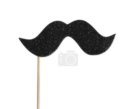 Téléchargez les photos : Fausse moustache partie accessoire sur fond blanc, vue de dessus - en image libre de droit