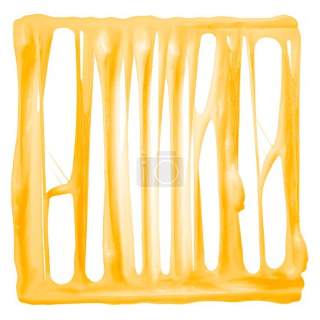 Frame of stretching delicious melted cheese isolated on white
