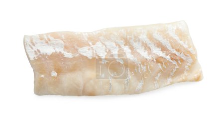 Foto de Filete fresco de bacalao crudo aislado en blanco - Imagen libre de derechos
